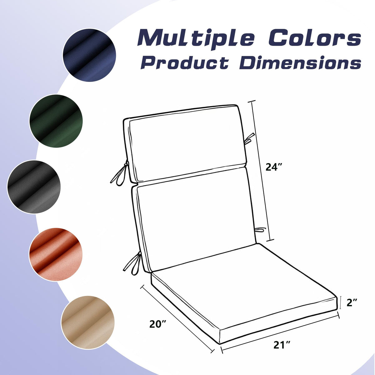 Zonamat adjustable straps secure cushion to chair frames