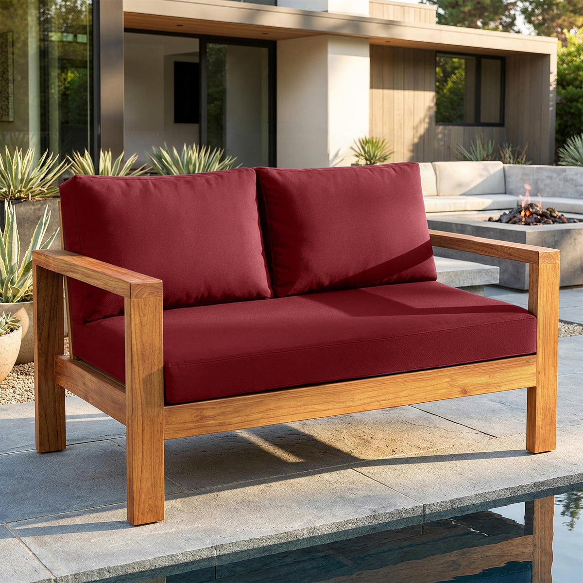 Zonamat outdoor loveseat back cushion 24x19 provides supportive backrest