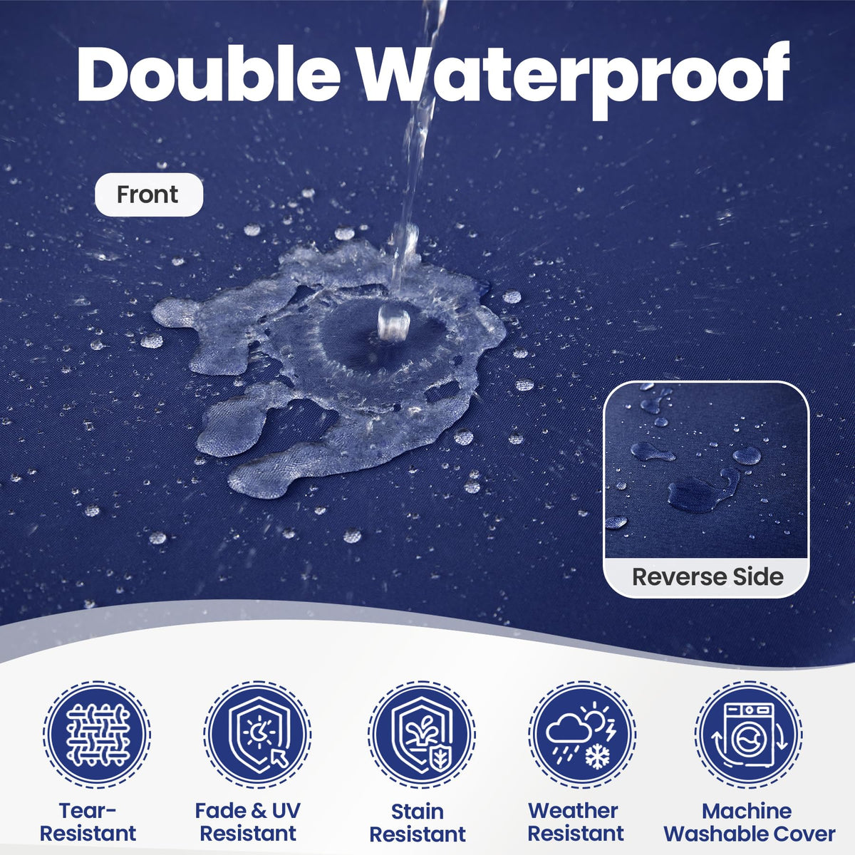 Zonamat removable cover makes cleaning outdoor cushions easy.