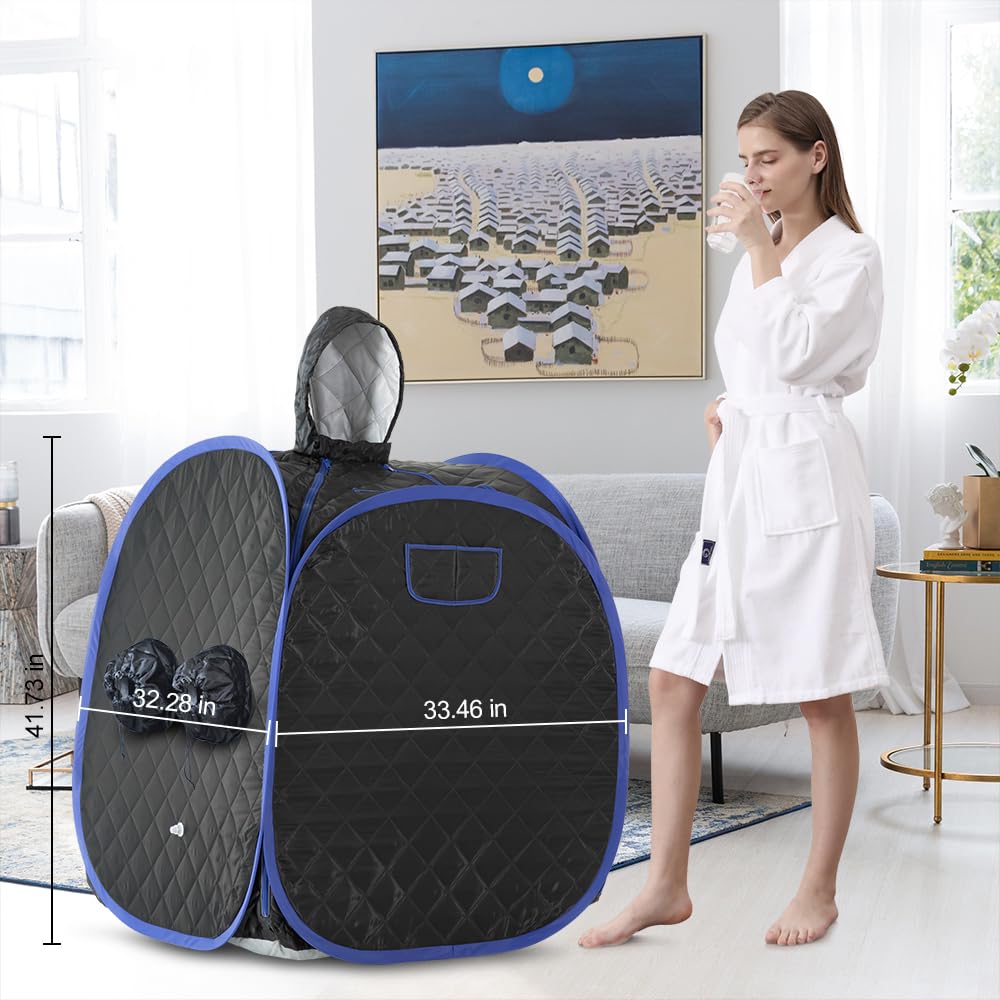 ZONEMEL full-body sauna with remote control for adjustable sessions at home.