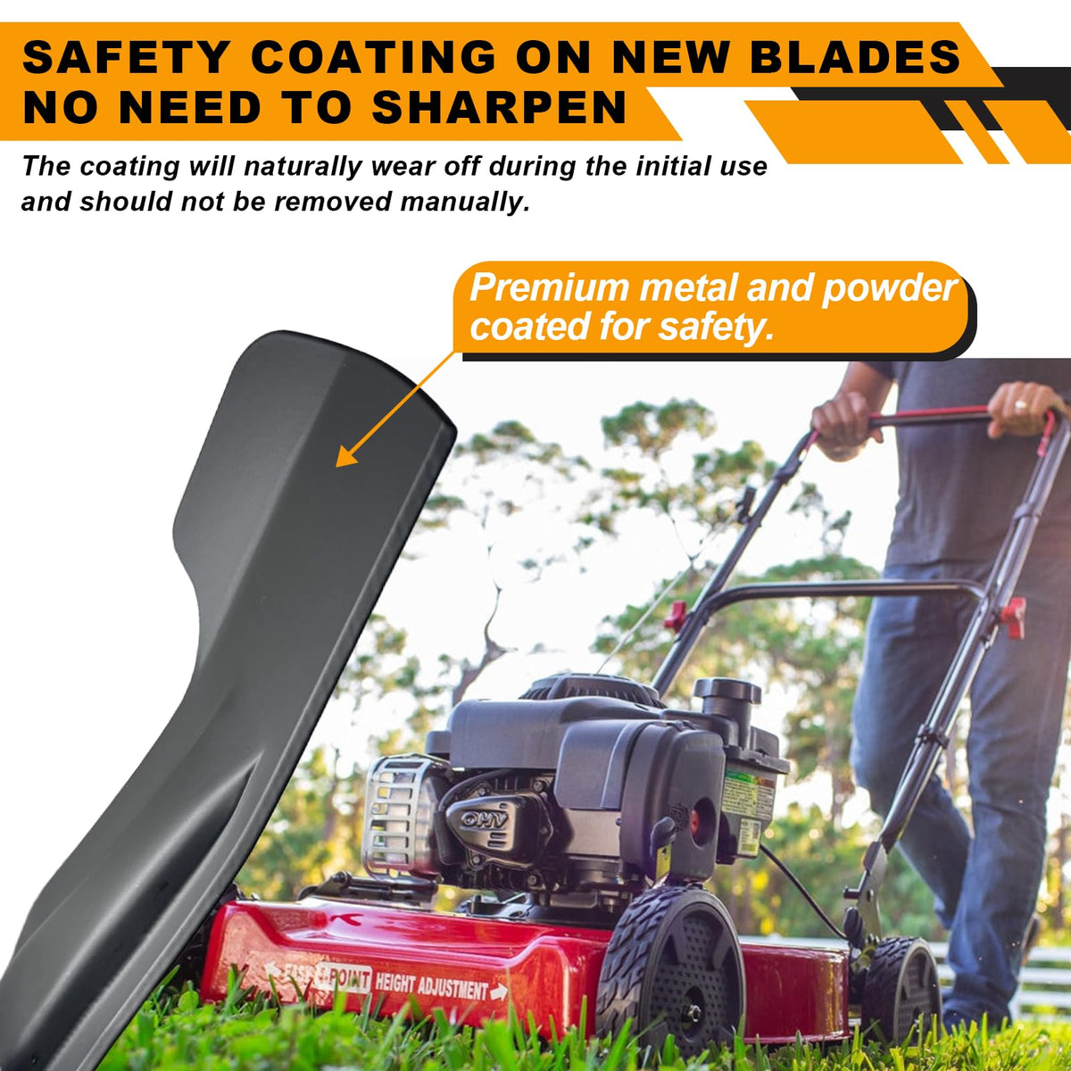 ZONEWO blades mounted on a Honda HRX mower demonstrate precise cutting.