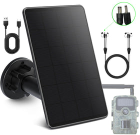 Zonkasion Trail Camera Solar Panel front view powering cameras in remote terrain