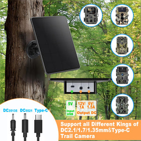 Zonkasion trail camera solar panel in the field powering cameras discreetly