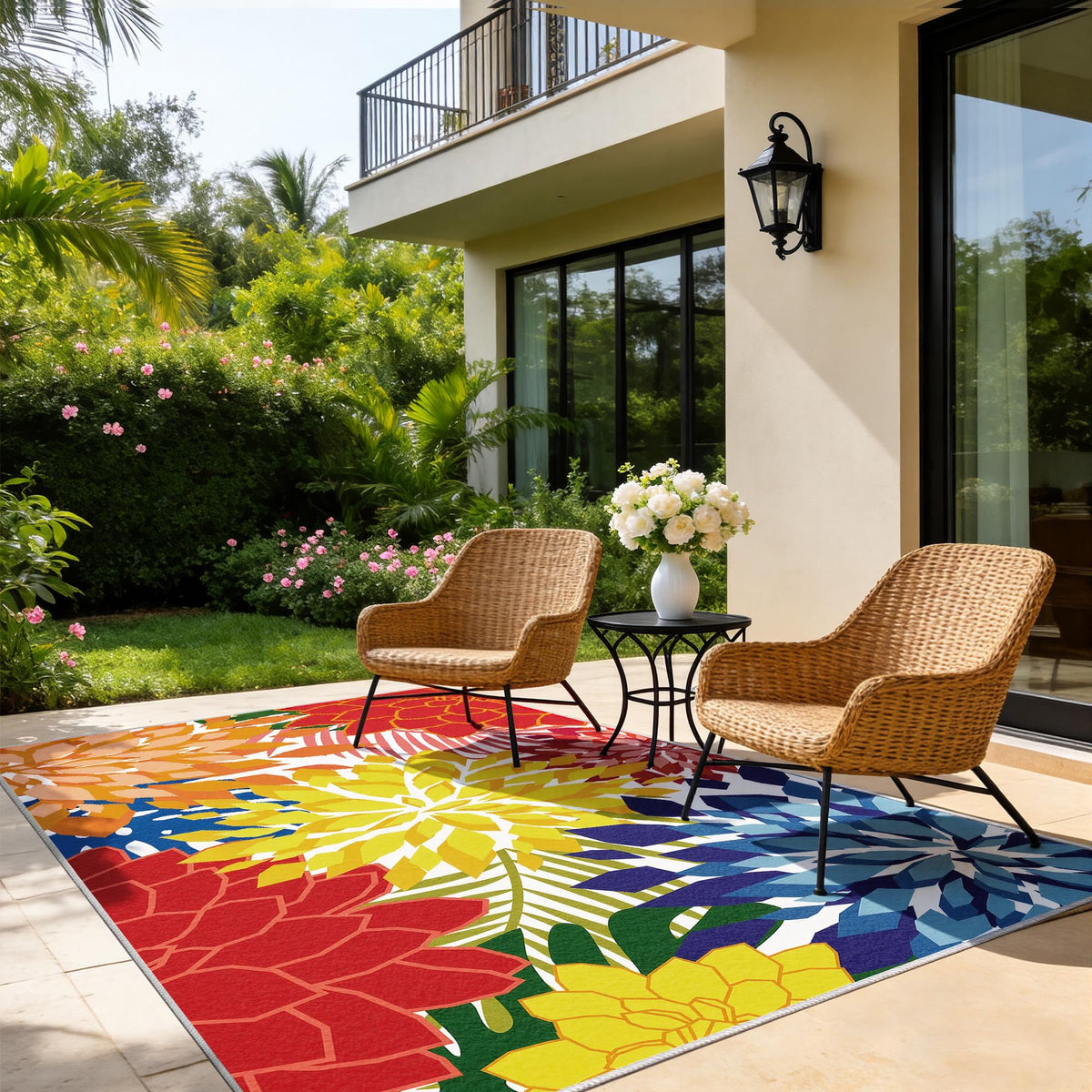 ZonLi outdoor rug resists fading for long-lasting color outdoors