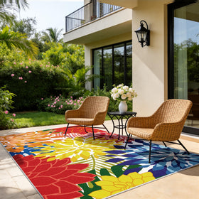 ZonLi outdoor rug resists fading for long-lasting color outdoors