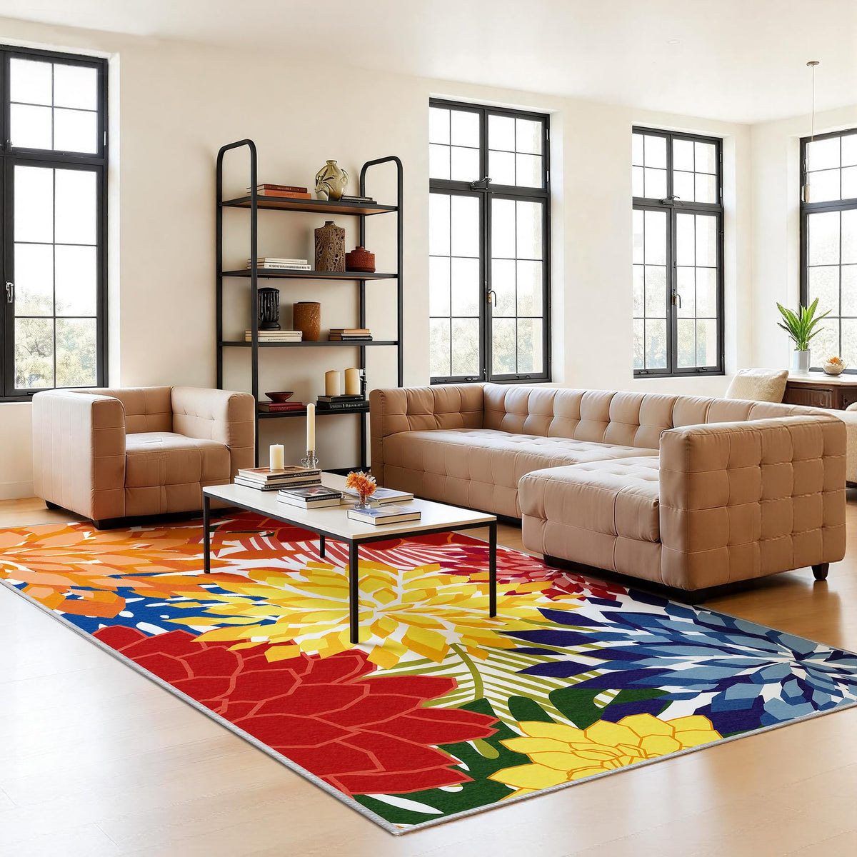 ZonLi outdoor rug waterproof material preserves colors under sun and rain