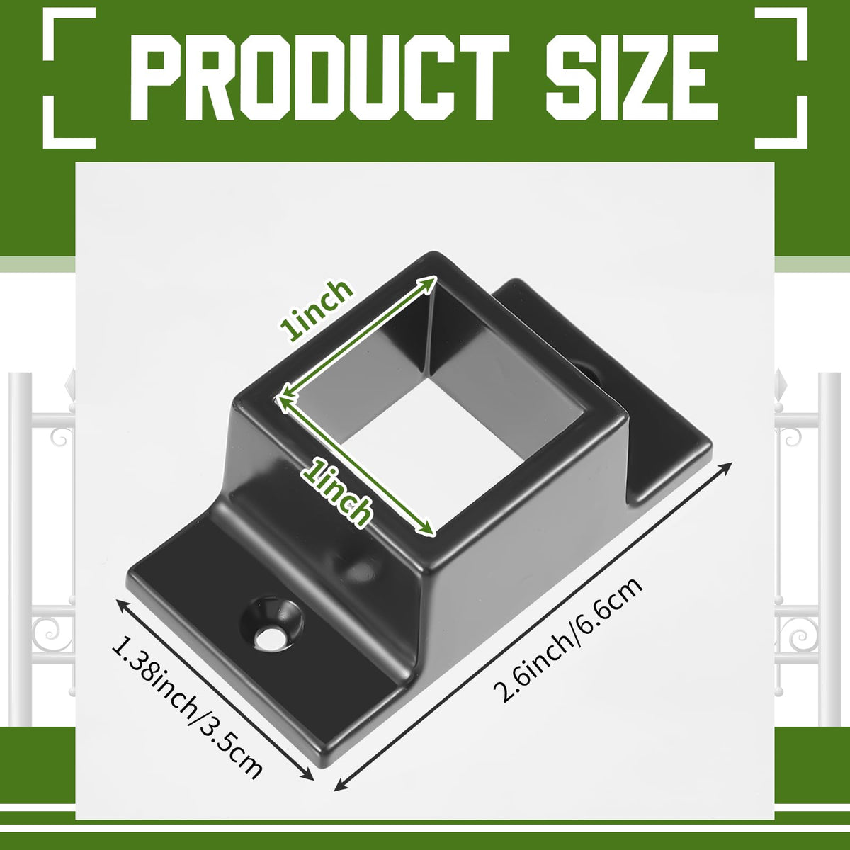 Zonon aluminum fence bracket outdoor-ready for long-lasting mounting.