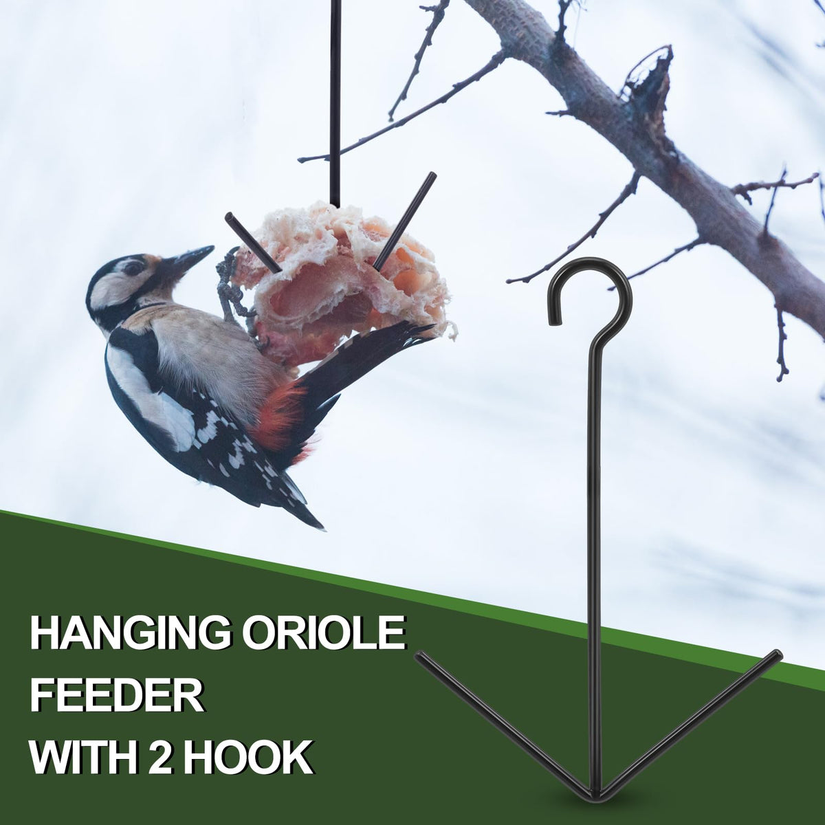Zonon black powder-coated feeder adds modern style to garden