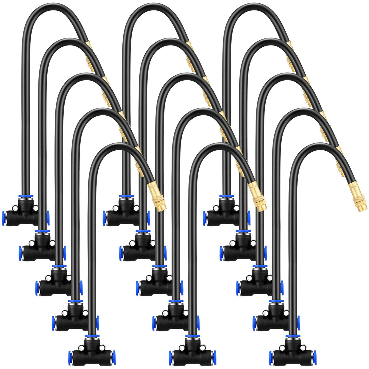 Zonon brass misting nozzle tee assembly for efficient outdoor cooling.