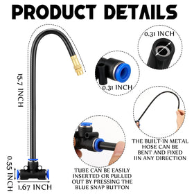 Zonon built-in 16-inch hose connected for quick misting setup.