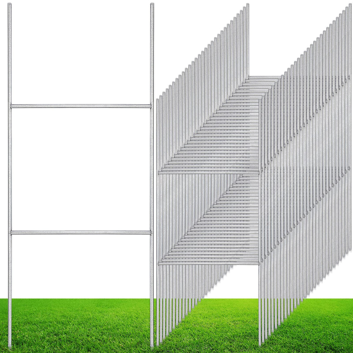 Zonon heavy-duty H stake supports yard signs in windy conditions