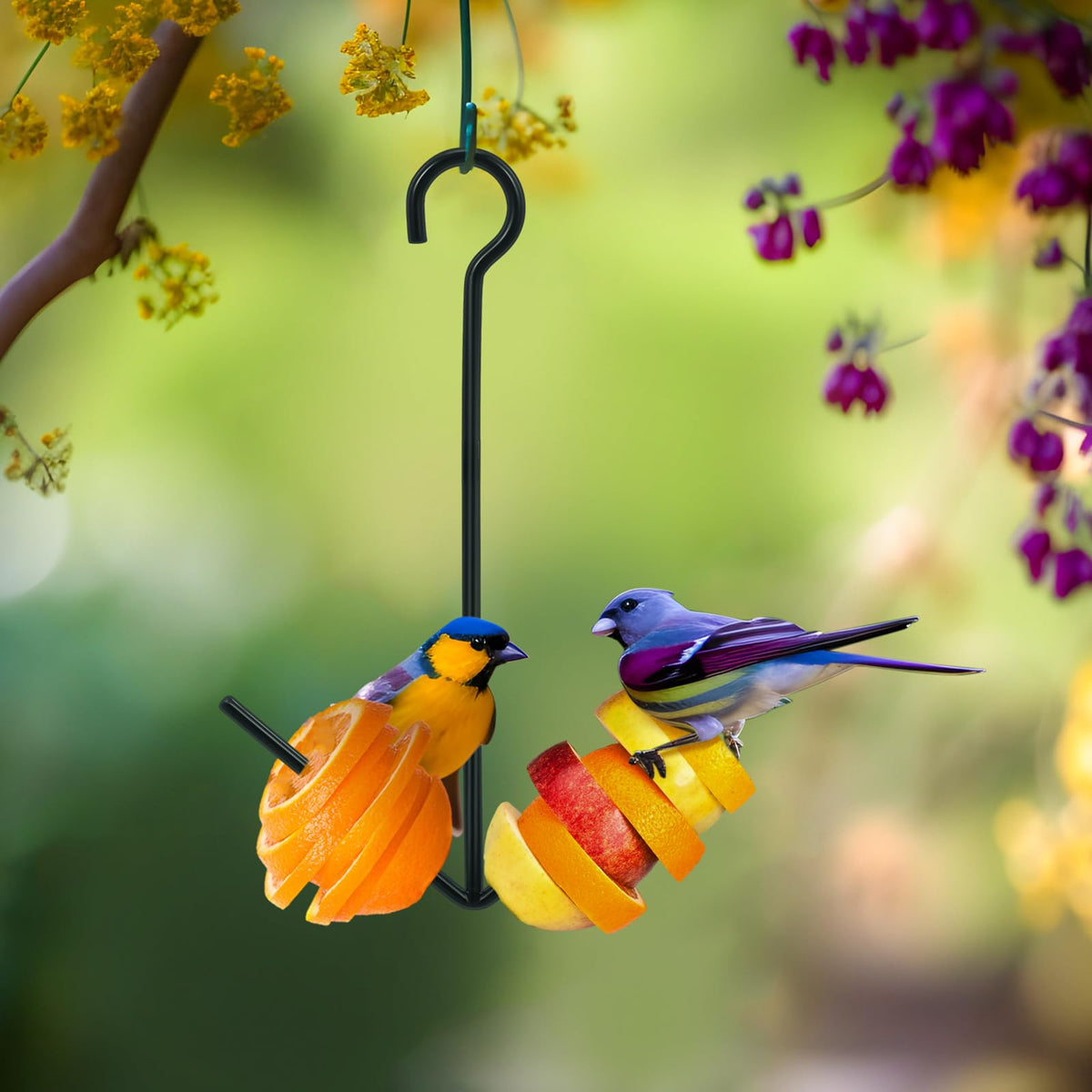 Zonon two-pack bird feeders expand feeding zones and attract more birds