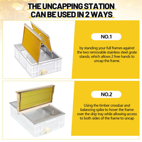Zonon uncapping station drip tray doubles as storage cover for compact storage