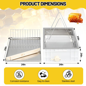 Zonon uncapping station plastic deep tray designed for large batch honey collection
