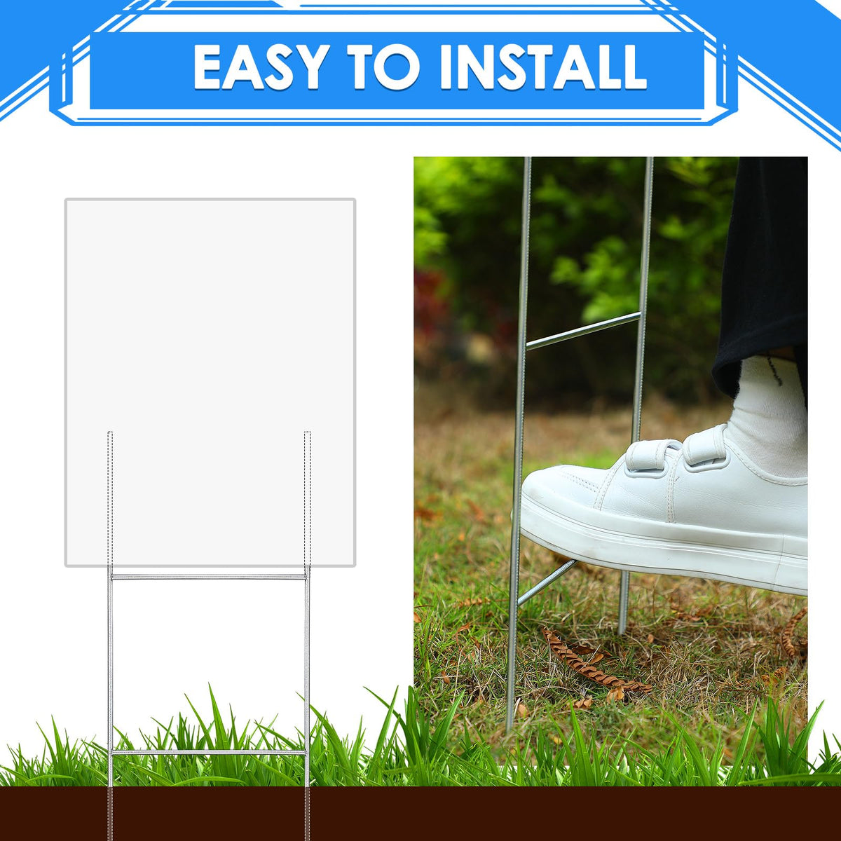 Zonon weatherproof yard stake withstands rain and harsh weather