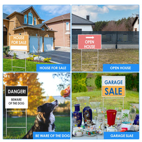 Zonon yard sign stake supports corrugated signs securely