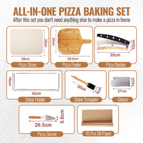ZONZEST 8-piece kit suitable for pizza, bread, and grilling.