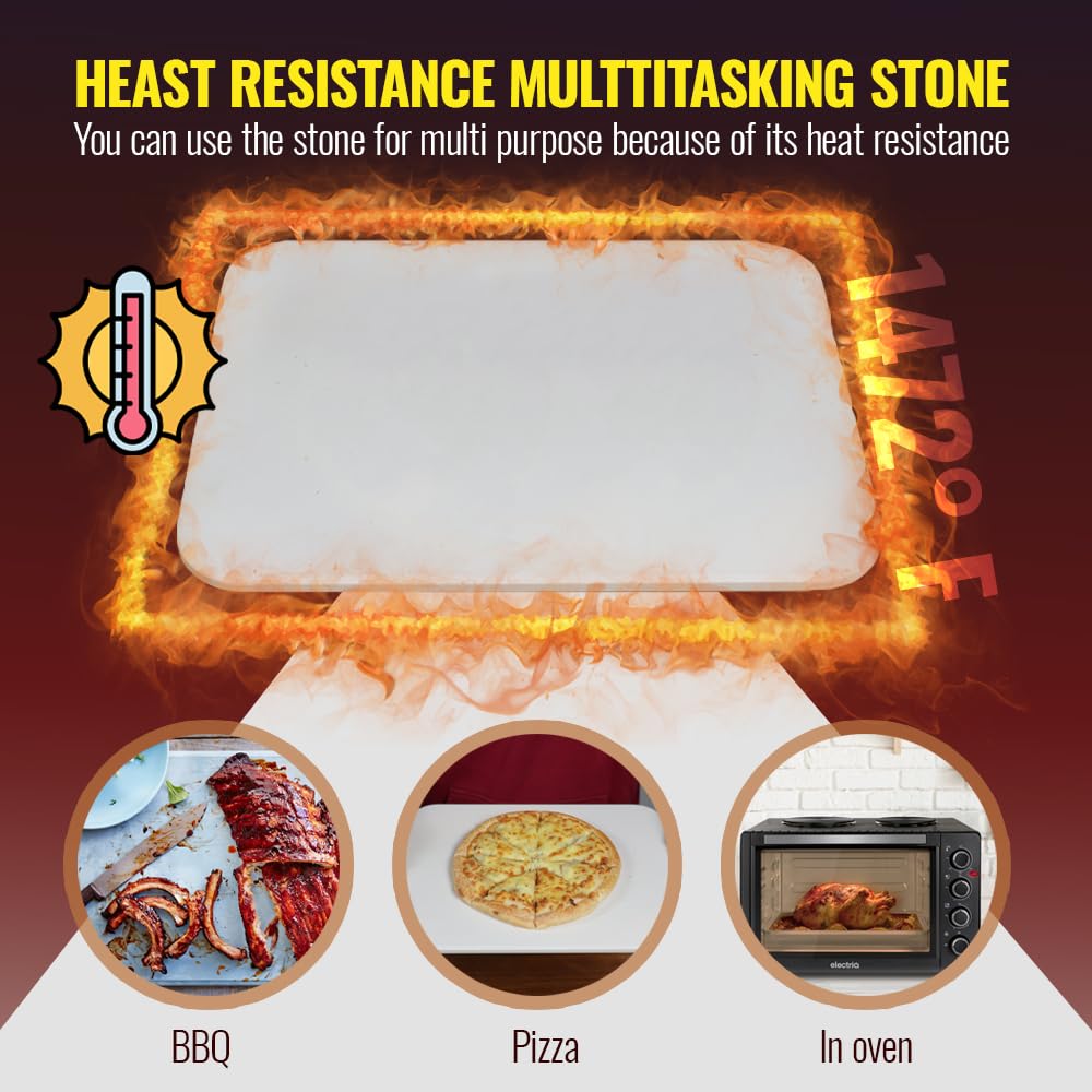 ZONZEST stone scraper with grill brush for quick cleanup.
