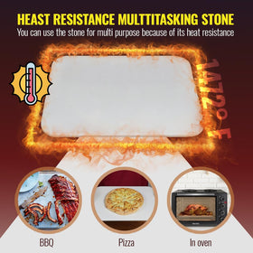 ZONZEST stone scraper with grill brush for quick cleanup.