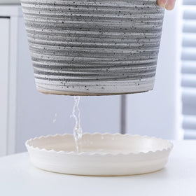 ZOOFOX Wave Saucer 12-inch side view ideal for patios and balconies.