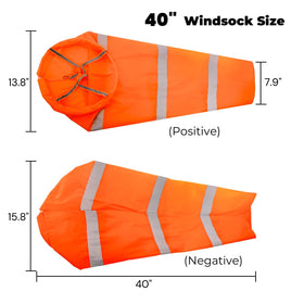 ZOOFOX windsock with swivel clip top for easy hanging.