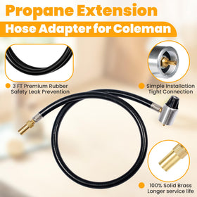 Zookpr 5430 3ft hose length offers flexible reach for camping kitchens.