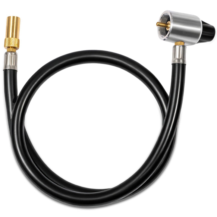 Zookpr 5430 hose inlet connection secures 1lb cylinder for outdoor cooking.