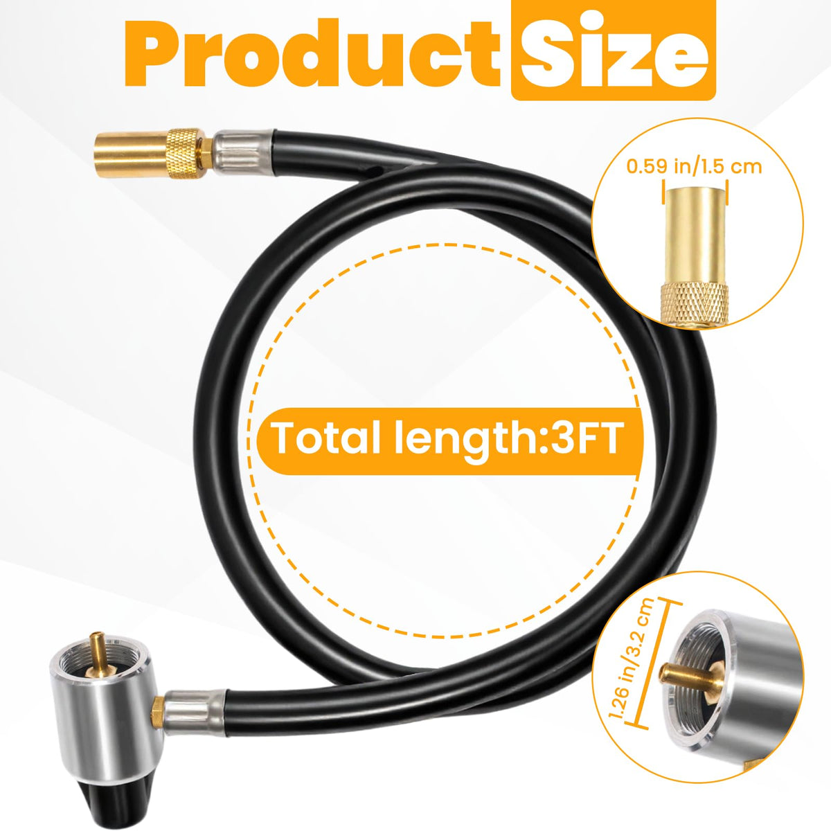 Zookpr 5430 hose outlet attachment provides leak-resistant connection for Coleman stoves.