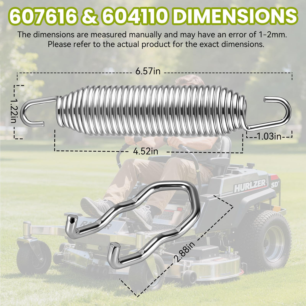 Zookpr 604110 deck idler tension anchor for reliable blade alignment.