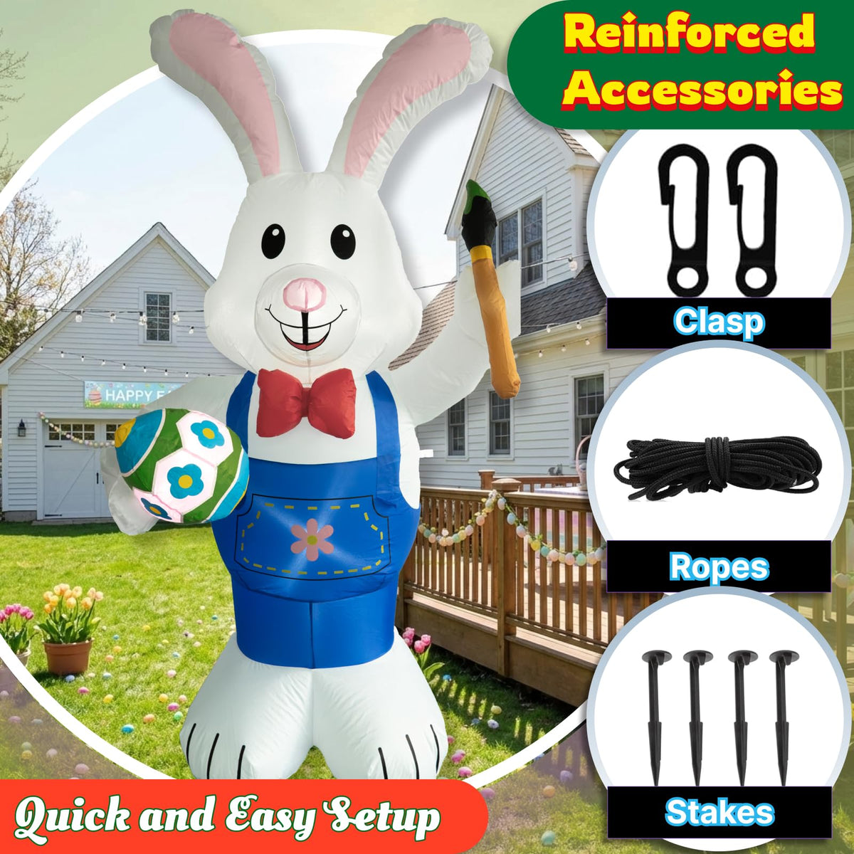 Zoomatooe kid-friendly Easter display invites family and neighbors to peek.