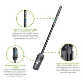 ZoomBroom Breeze lightweight ergonomic handle for comfortable extended cleaning sessions.