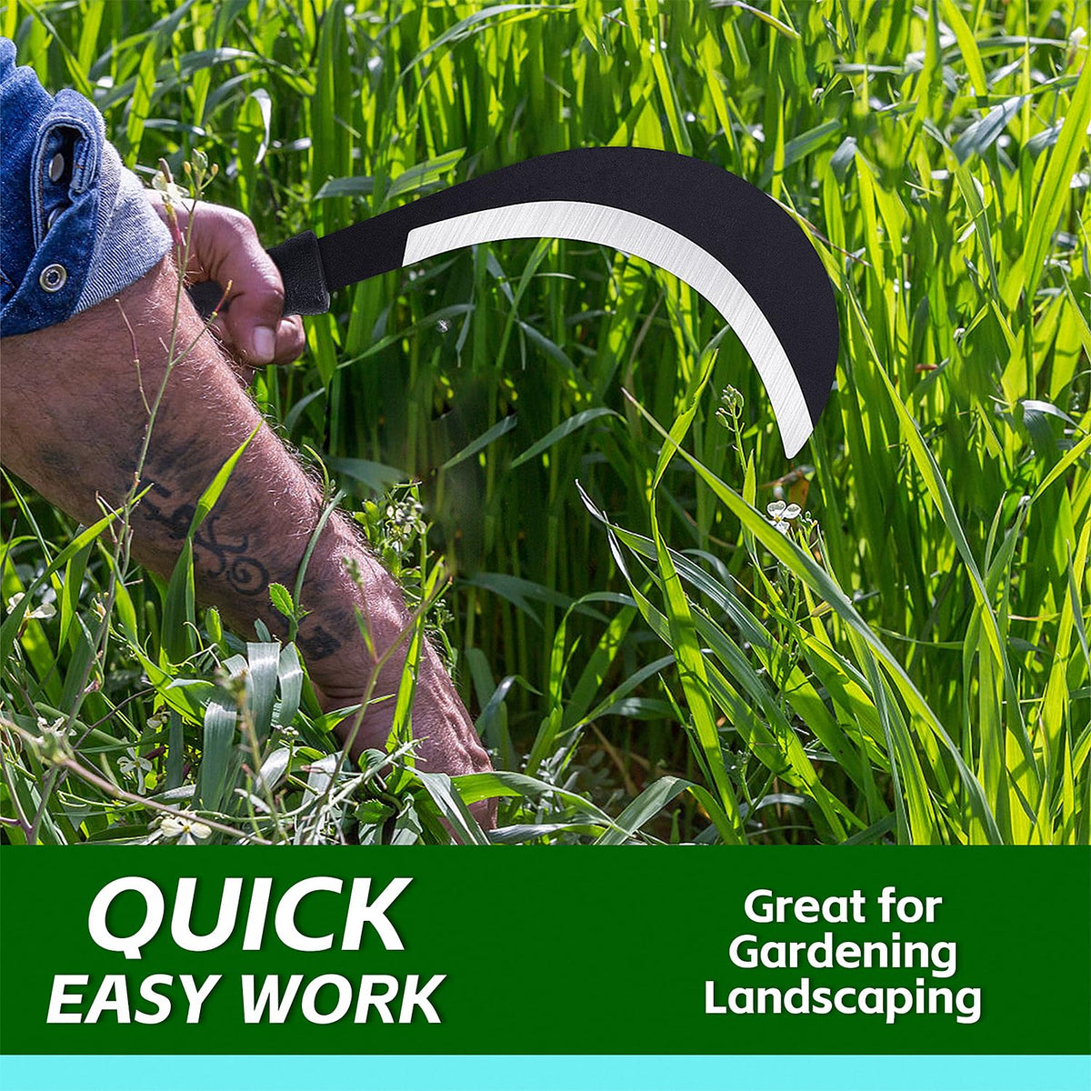ZOOM.LZ Brush clearing sickle in action for shrubs and brush removal.