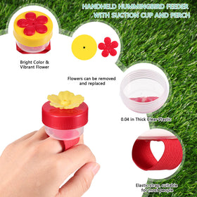 Zopeal hummingbird wrist feeder flower-shape offers inviting perches for visiting birds