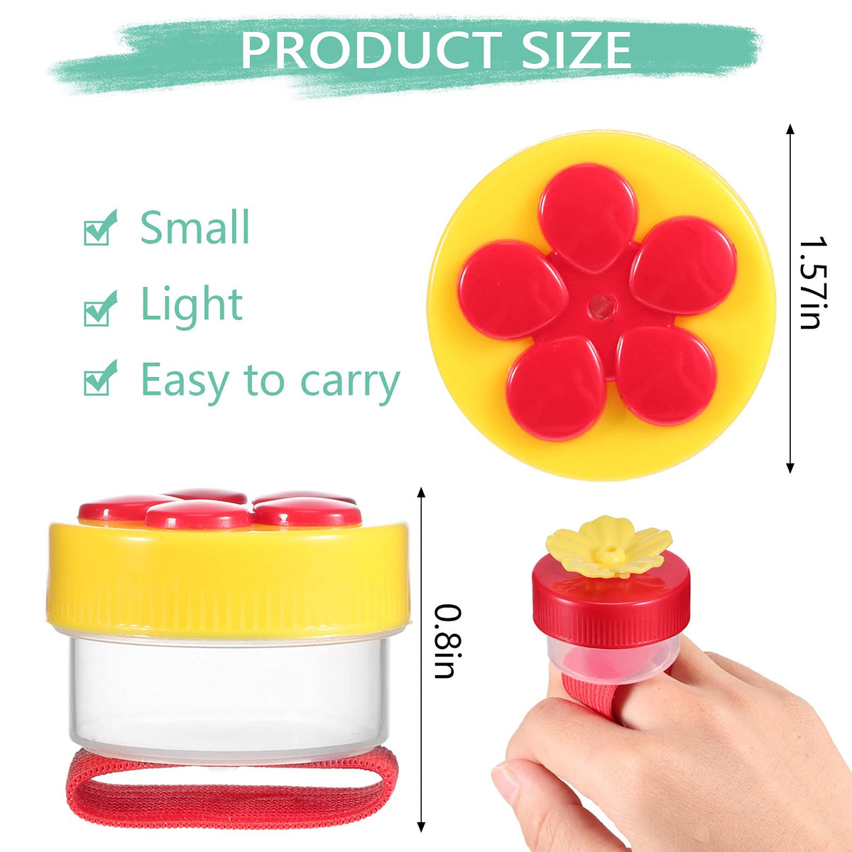 Zopeal hummingbird wrist feeder ring-style design facilitates easy observation