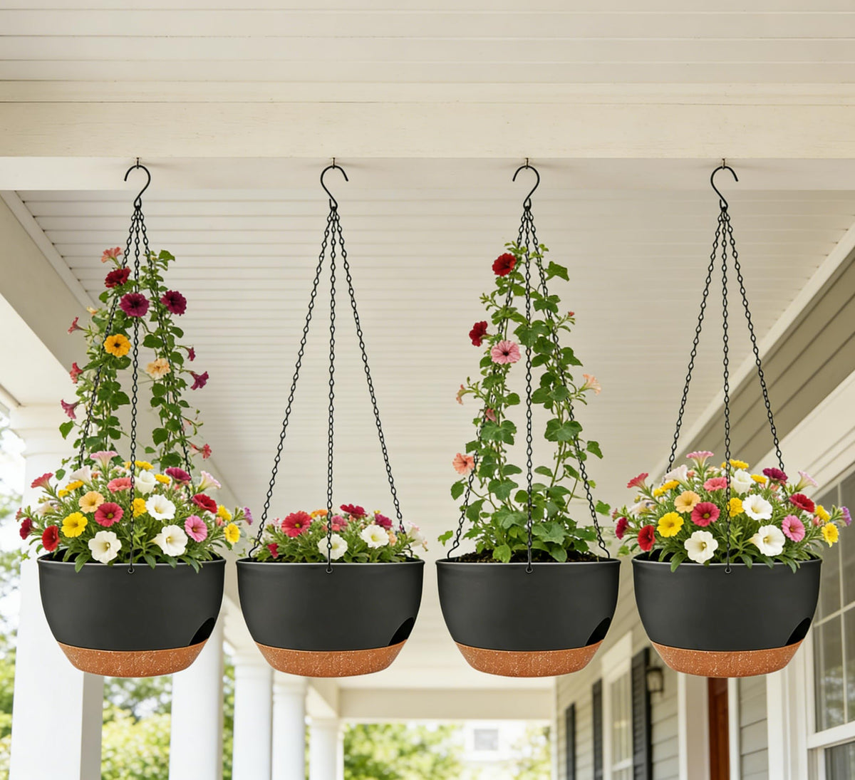 Zople 8-inch hanging planter with a modern design for contemporary decor