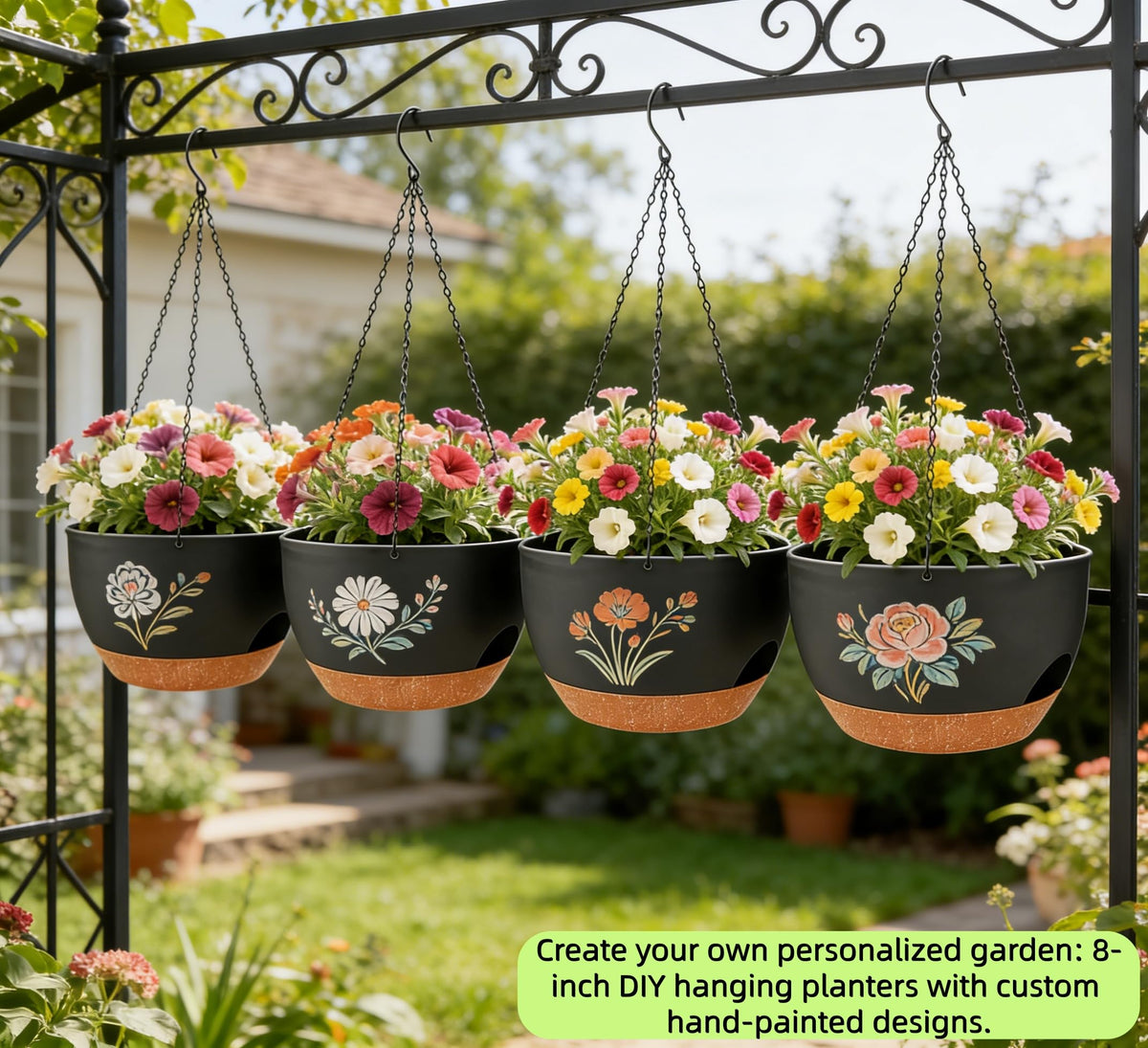 Zople 8-inch planter featuring a side refill spout for convenient watering