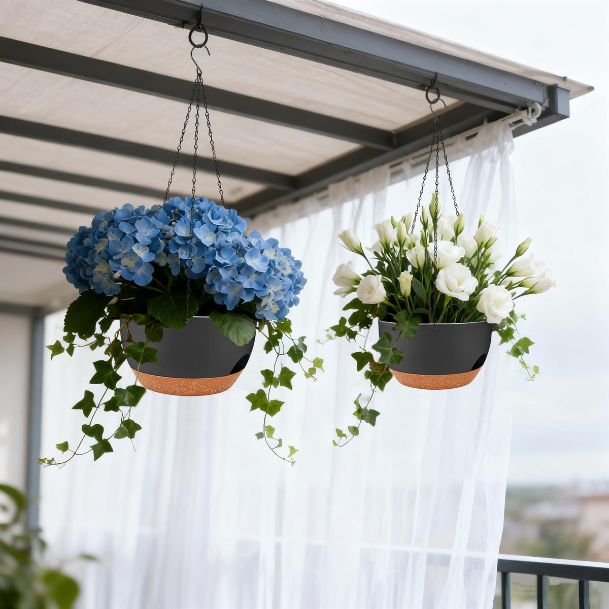 Zople durable eco-friendly plastic planter that resists fading in sun