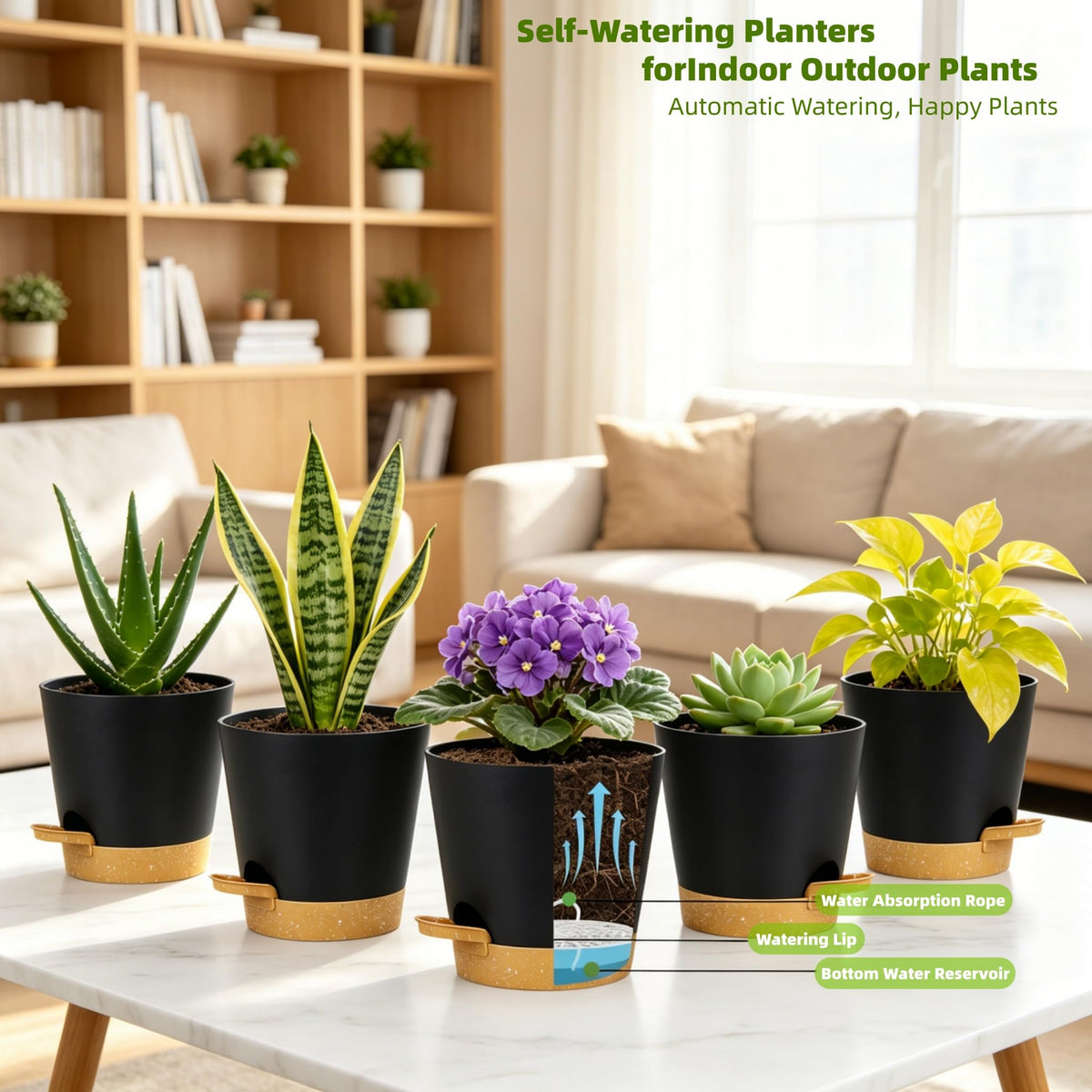 zople durable lightweight plastic planters protect roots and soil