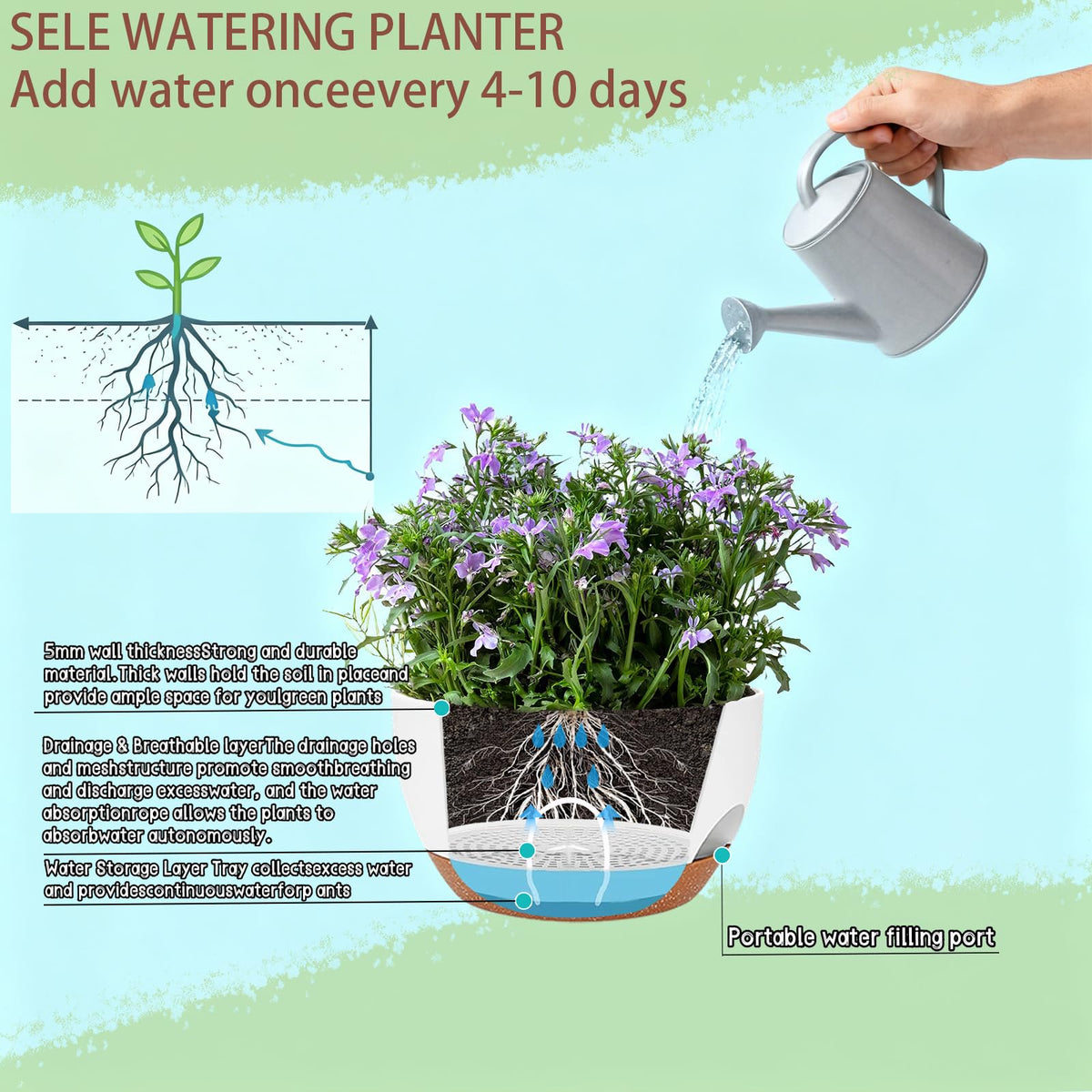 Zople easy-move set offers versatile hanging plant placement
