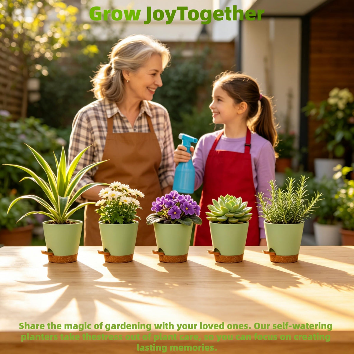 Zople matte black self-watering pot design blends with decor