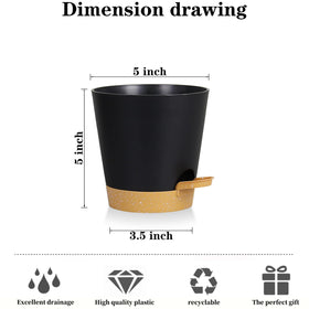 zople self-watering planters with reservoir tray prevent overwatering