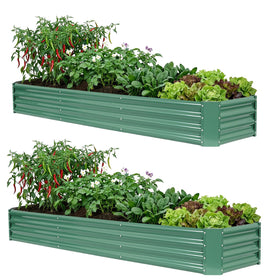 ZORMY 8x2x1ft galvanized raised bed ready for quick assembly and flexible garden layout.