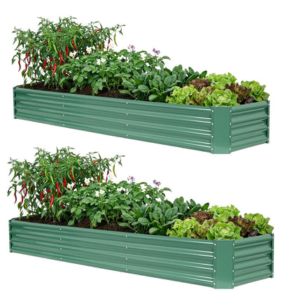 ZORMY 8x2x1ft galvanized raised bed ready for quick assembly and flexible garden layout.