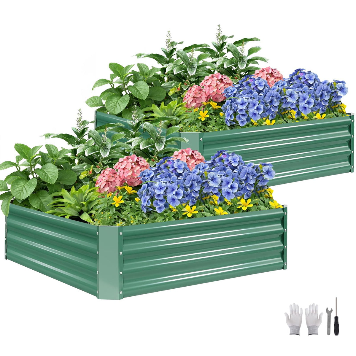 ZORMY galvanized raised garden bed with open-base design for superior drainage