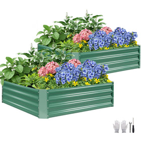 ZORMY galvanized raised garden bed with open-base design for superior drainage