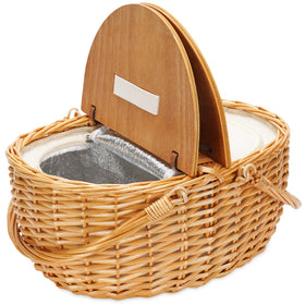 ZORMY lightweight wicker design shown for easy park transport.