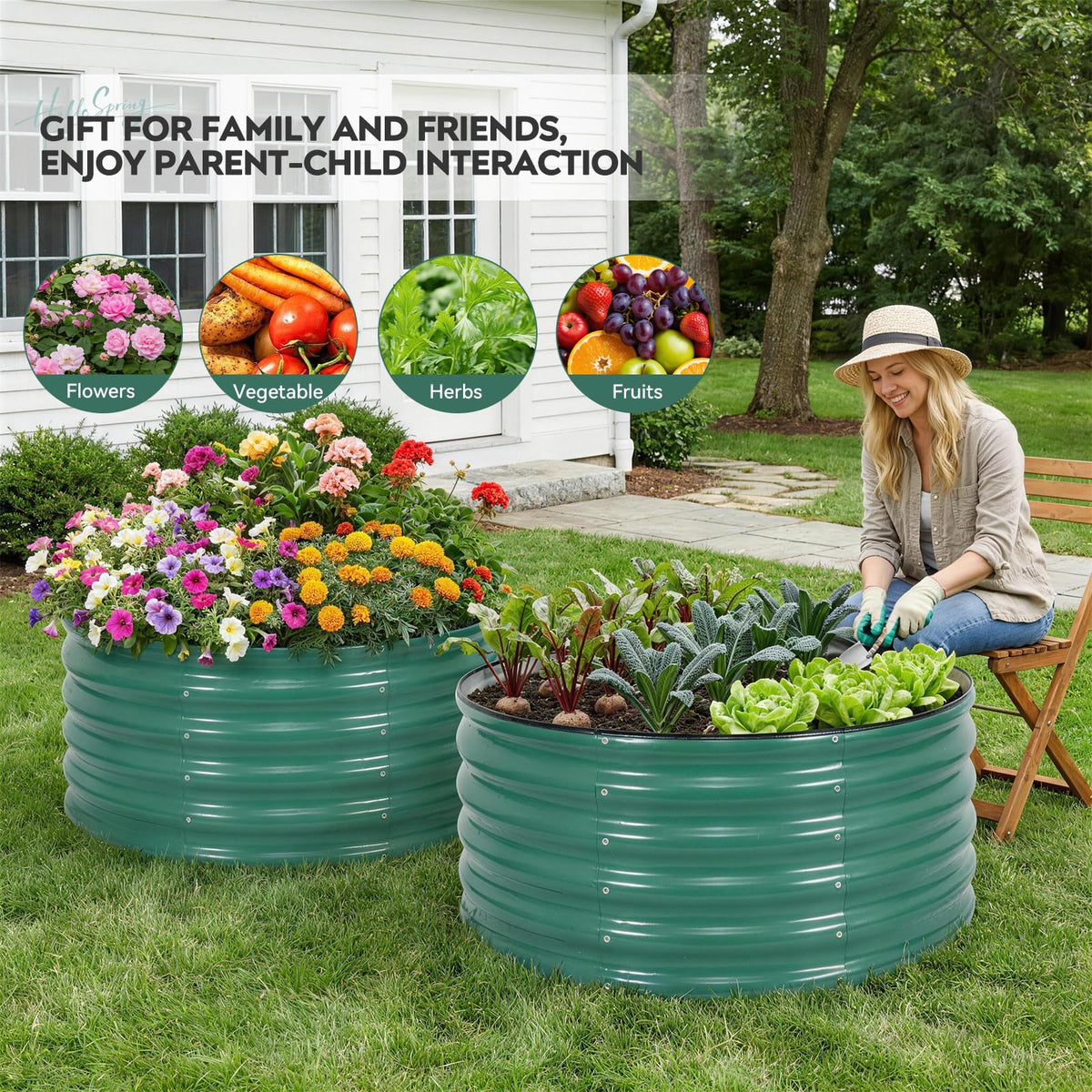 ZORMY lotusgreen finish blends with outdoor decor and natural landscapes