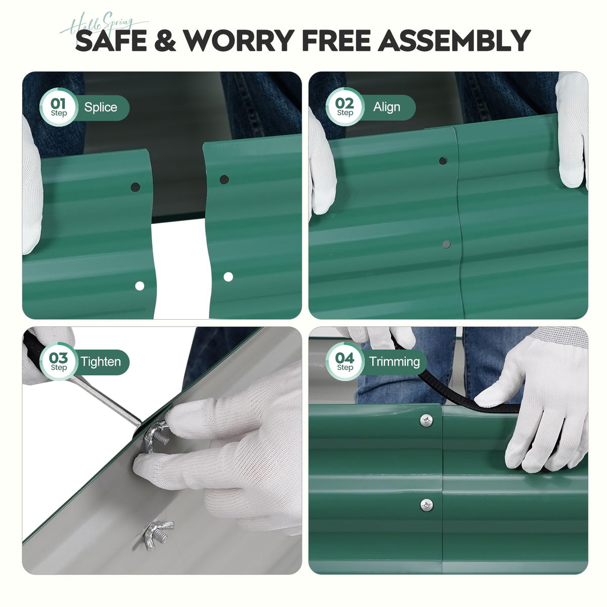 ZORMY quick assembly uses pre-drilled holes and wing nuts