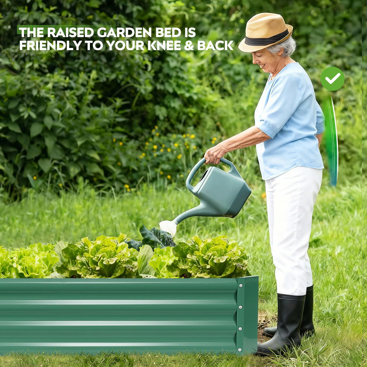 ZORMY raised garden bed reinforced cross bars prevent warping and leakage