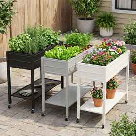 ZORMY spacious 37.4 by 15.75 inch planting area accommodates vegetables and herbs.